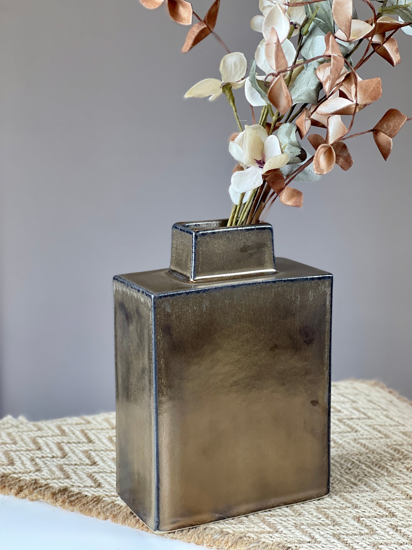 Handmade bronze vase