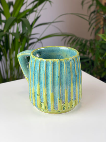 Bright green mug
